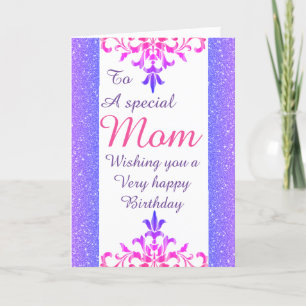 Carte d'anniversaire de maman spéciale