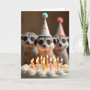 Carte d'anniversaire de mammifère curieux