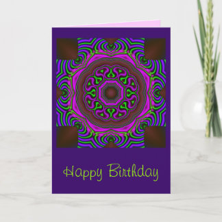 Carte d'anniversaire de mandala cool