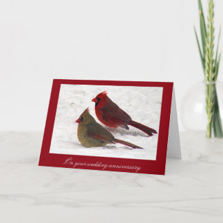 Carte d'anniversaire de mariage Cardinal