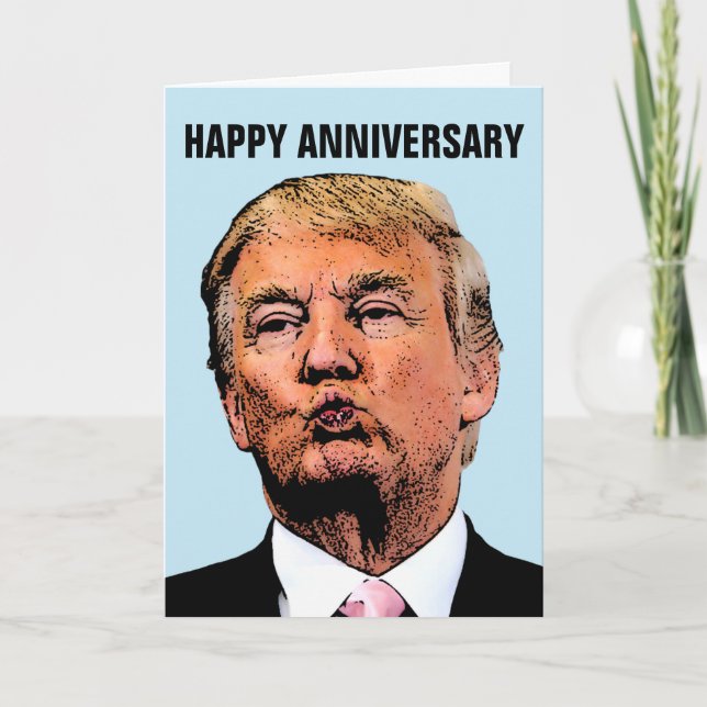 CARTE D'ANNIVERSAIRE DE MARIAGE DE DONALD TRUMP PO (Devant)