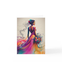 Carte d'anniversaire de mariage pour future mariée