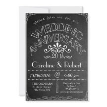 Carte d'anniversaire de mariage sur tableau noir 2