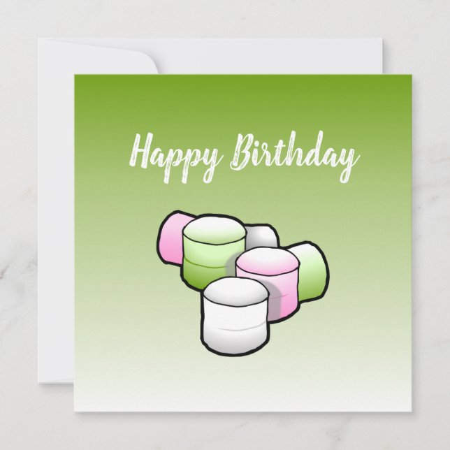 Carte d'anniversaire de Marshmallow (Devant)