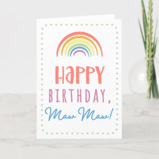 Carte d'anniversaire de Maw Maw