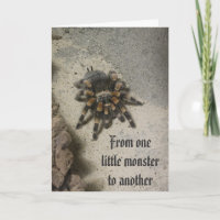 Carte d'anniversaire de monstre de tarentule
