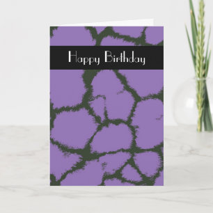 Carte d'anniversaire de Motif de fourrure violette