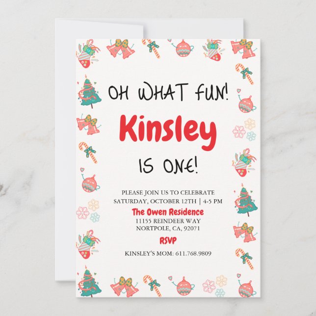 Carte d'anniversaire de Noël (Devant)