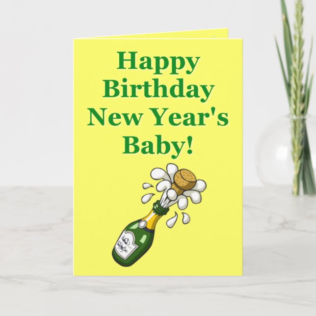 Carte d'anniversaire de nouvelle année (Devant)