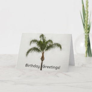 Carte d'anniversaire de Palm Tree