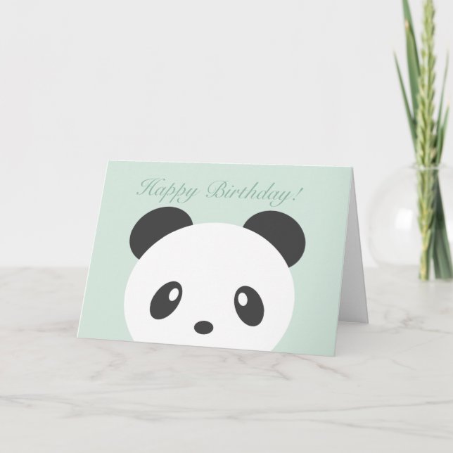 Carte d'anniversaire de panda (Devant)