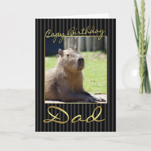 Carte d'anniversaire de papa avec le Capybara