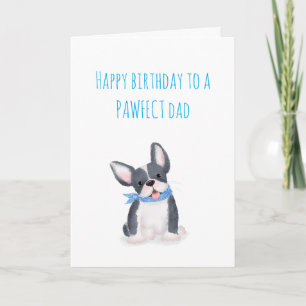 Carte d'anniversaire de papa petit chien de taurea