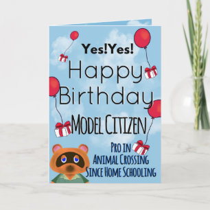 Carte d'anniversaire de passage d'animaux