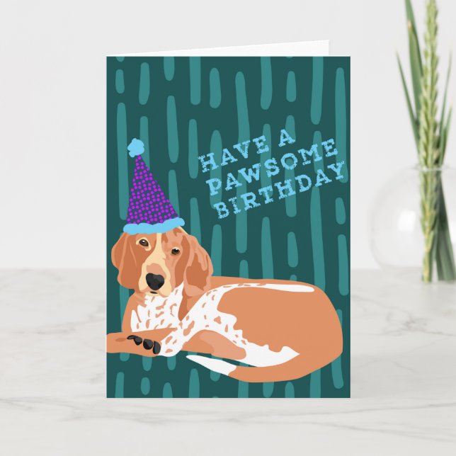 Carte d'anniversaire de Pawsome de Coonhound de (Devant)
