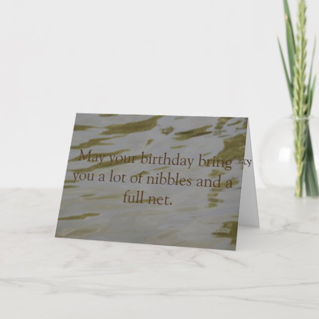 Carte d'anniversaire de pêche en eau vive (Devant)