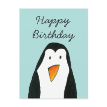 Carte d'anniversaire de Penguin