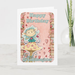 carte d'anniversaire de petite-fille avec petite p