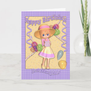 Carte d'anniversaire de petite-fille - petite