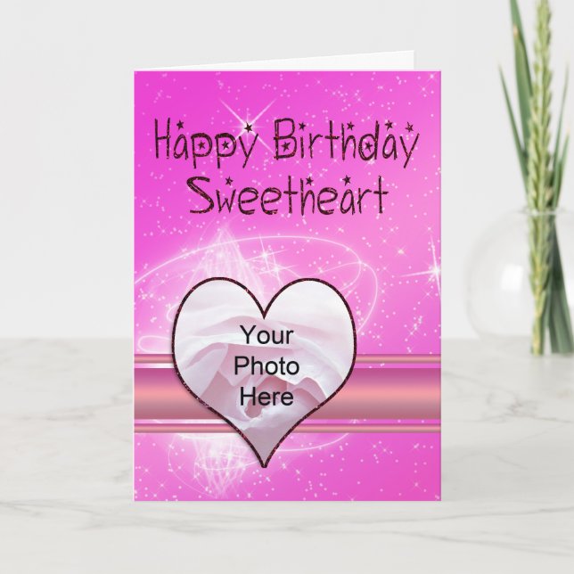 Carte d'anniversaire de photo d'amoureux (Devant)