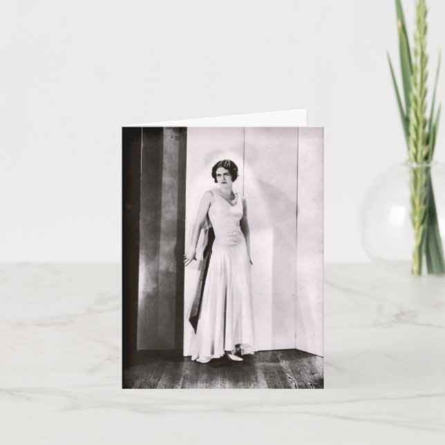 carte d'anniversaire de photo de fille de charme (Devant)
