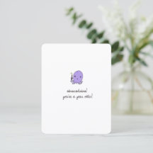 Carte d'anniversaire de pieuvre mignonne