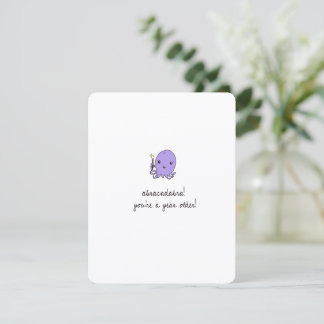 Carte d'anniversaire de pieuvre mignonne