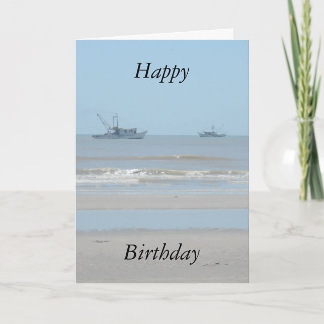 Carte d'anniversaire de plage (Devant)