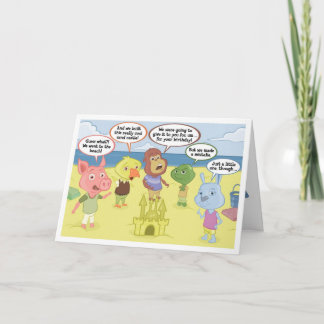 Carte d'anniversaire de plage de Jabloo