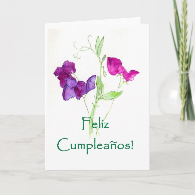 Carte d'anniversaire de pois doux - salutation (Devant)