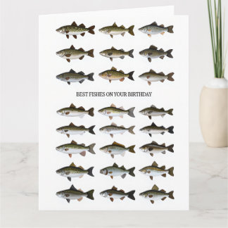 Carte d'anniversaire de poisson à Fête des pères b