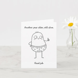 Carte d'anniversaire de pomme de terre