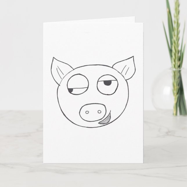 Carte d'anniversaire de porc de Stinkeye (Devant)