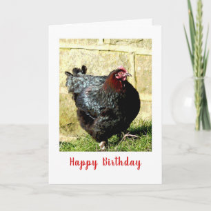 Carte d'anniversaire de poulet