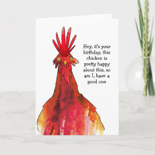 Carte d'anniversaire de poulet