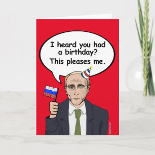 Carte d'anniversaire de Poutine - Ça me plaît - -