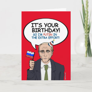 Carte d'anniversaire de Poutine - Je suis Poutine 