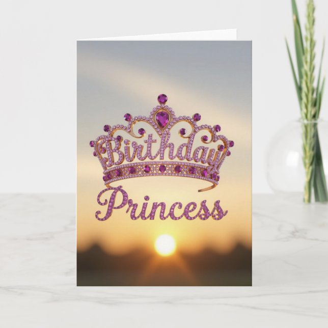Carte d'anniversaire de princesse, anniversaire de (Devant)