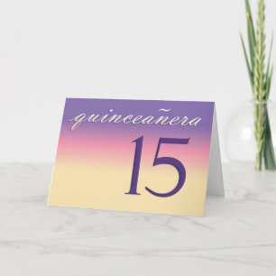 Carte d'anniversaire de Quinceanera