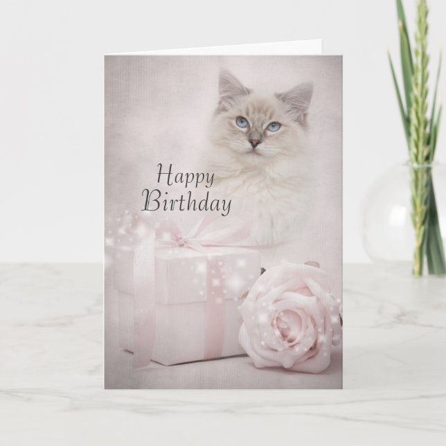 Carte d'anniversaire de Ragdoll (Devant)
