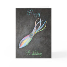 Carte d'anniversaire de Rainbow Squid