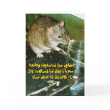 carte d'anniversaire de rat