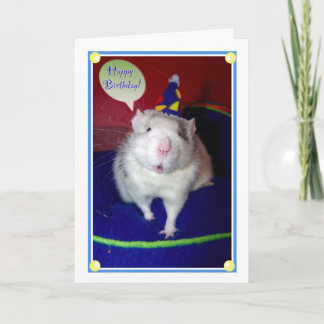 Carte d'anniversaire de rat
