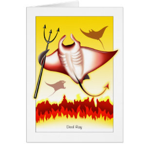 Carte d'anniversaire de rayon de diable (l'enfer