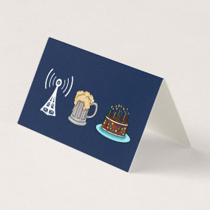 Carte d'anniversaire de répétiteur, de bière et de