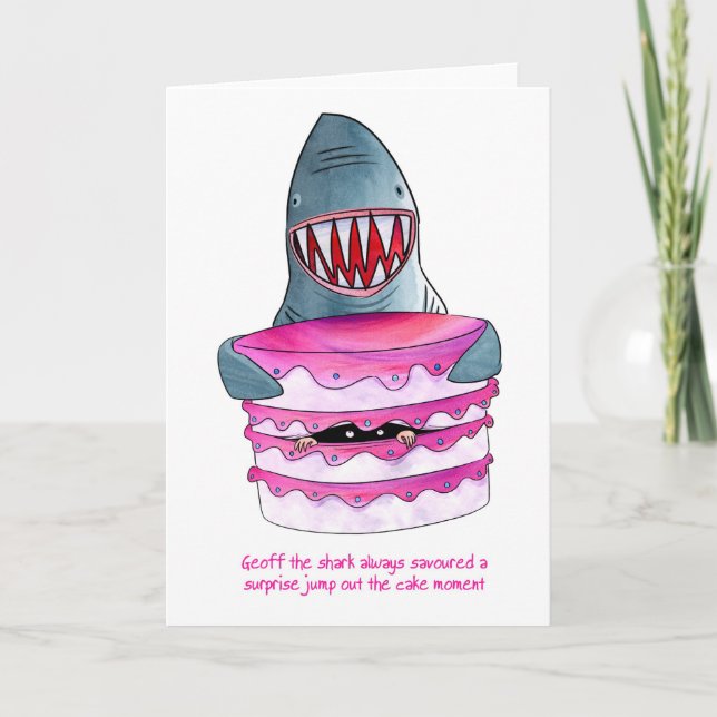 Carte d'anniversaire de requin (Devant)