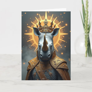 Carte d'anniversaire de Rhinocéros Royal