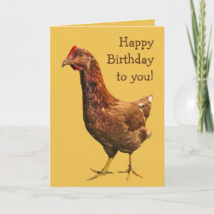 Carte d'anniversaire de Rhode Island Red Hen Chick