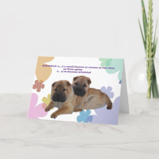 Carte d'anniversaire de ride de Shar Pei