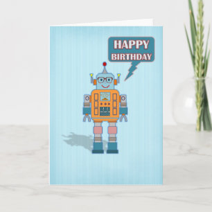 Carte d'anniversaire de robot